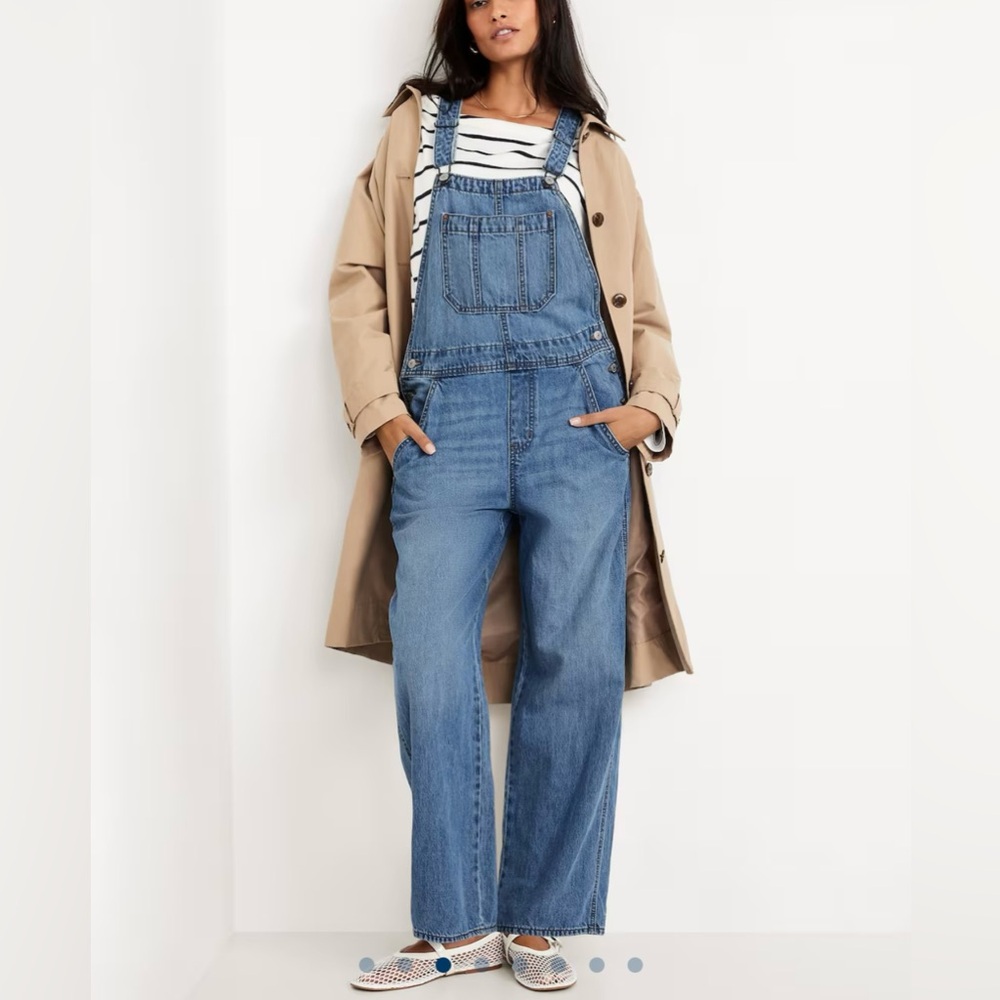 GAP Women's Slouchy Bib Overalls Indigo Blue Jean Denim Pants Size Small NWT - Picture 15 of 15